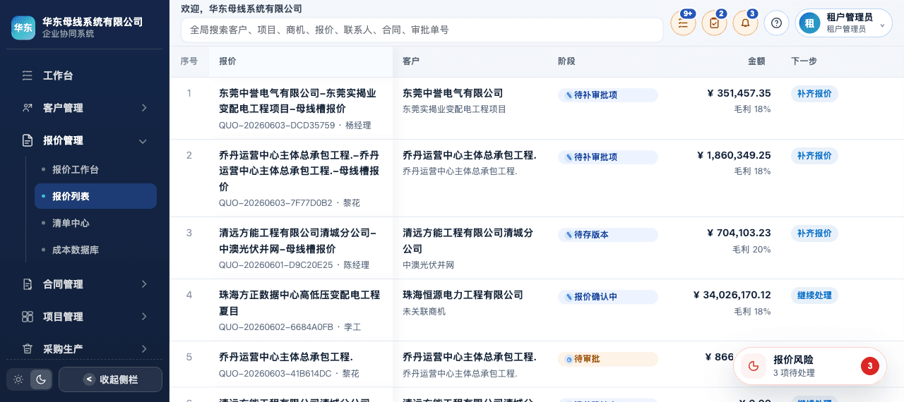 蜂鸟工作台报价列表真实界面